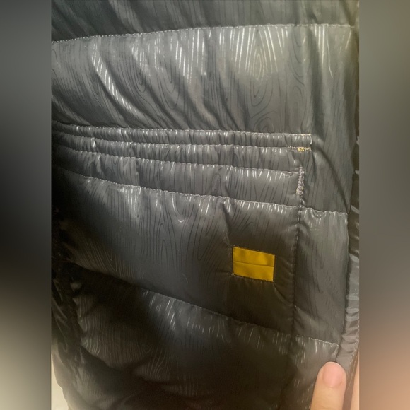 Nike SB Duck Down Puffer Jacket Yellow Green Hooded Winter Puffy Size M - Picture 9 of 16